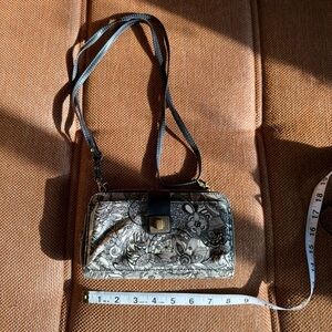 Floral Black and White Women's Bag